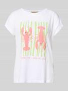 Smith and Soul Oversized T-Shirt mit Motiv-Print in Weiss, Größe L