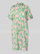 Milano Italy Knielanges Hemdblusenkleid mit kurzer Knopfleiste in Grue...