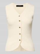 Vero Moda Slim Fit Weste mit Baumwoll-Anteil Modell 'SILVIA' in Ecru, ...