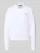 Polo Ralph Lauren Regular Fit Pullover mit Polokragen in Weiss, Größe ...