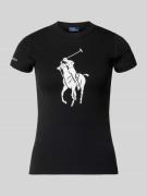 Polo Ralph Lauren Slim Fit T-Shirt aus Baumwoll-Mix in BLACK, Größe L