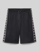 CHAMPION Straight Fit Shorts aus Mesh mit Logo-Detail in Black, Größe ...