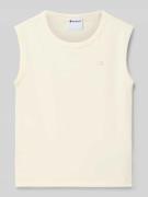 CHAMPION Regular Fit Top mit Logo-Stitching in Ecru, Größe 152