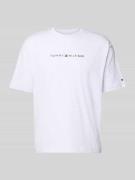 Tommy Hilfiger Regular Fit T-Shirt aus reiner Baumwolle in Hellgrau, G...