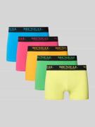 MCNEAL Slim Fit Trunk mit Logo-Detail im 5er-Pack in Neon Gruen, Größe...