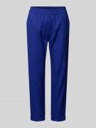Marc Cain Straight Fit Leinenhose mit Viskose-Anteil in Royal, Größe 3...