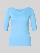 Marc Cain T-Shirt mit Rundhalsausschnitt und 1/2-Arm in Sky, Größe 34