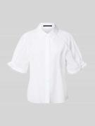 Luisa Cerano Bluse mit 1/2-Arm und Hemdblusenkragen in Weiss, Größe 34
