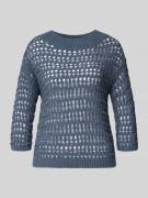 Luisa Cerano Strickpullover mit Rundhalsausschnitt und 3/4-Arm in Dunk...