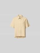 Joseph Hemdbluse aus Viskose-Leinen-Mix in Beige, Größe 38