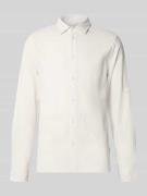 Blend Regular Fit Freizeithemd mit Kentkragen Modell 'ABAN' in Offwhit...