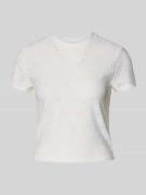 Only Relaxed Fit T-Shirt mit Ausbrenner-Effekt Model 'SMILLA' in Weiss...