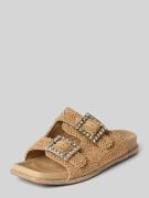 ALMA EN PENA Sandalette mit Ziersteinbesatz in Sand, Größe 36