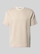 MCNEAL T-Shirt mit Strukturmuster und Rundhalsausschnitt in Mud, Größe...