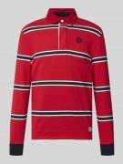 Superdry Regular Fit Poloshirt mit Logo-Stitching in Rot, Größe L