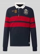 Superdry Regular Fit Rugby Shirt mit Logo- und Motiv-Stitching in Mari...