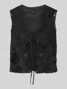 BOSS Orange Besticktes Top aus Baumwoll-Mix mit Bindedetails Modell 'I...