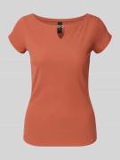 Marc Cain T-Shirt mit Cut Out in Rostrot, Größe 34