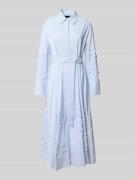 Marc Cain Hemdblusenkleid mit verdeckter Knopfleiste und Bindegürtel i...