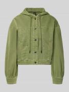 Marc Cain Jeansjacke mit Kapuze und Eingrifftaschen in Oliv, Größe 38