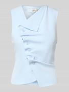 My Essential Wardrobe Top in asymmetrischem Look in Hellblau, Größe 34
