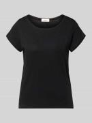 s.Oliver RED LABEL Regular Fit T-Shirt aus Baumwoll-Flammgarn in Black...