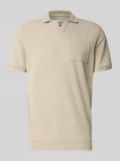 s.Oliver RED LABEL Regular Fit Poloshirt aus Baumwoll-Mix in Beige, Gr...