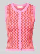 SUNCOO PARIS Strickweste aus Viskose-Mix Modell 'GABLESI' in Pink, Grö...