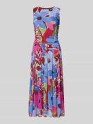Christian Berg Woman Selection Midikleid aus Mesh mit Blumenprint in E...