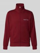 Jack & Jones Sweatjacke mit Stehkragen Modell 'COTEDAZUR' in Bordeaux,...