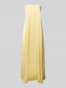 Swing Abendkleid mit Bandeau-Ausschnitt in Hellgelb, Größe 32