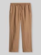 Marc O'Polo Straight Leg Leinenhose mit Tunnelzug in Hazel, Größe 34