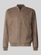 Only & Sons Regular Fit Bomberjacke in Lederoptik Modell 'LUCAS' in Ta...