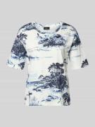 monari T-Shirt im Allover-Look Modell 'Hamptons Landschaft' in Marine,...