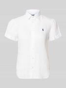 Polo Ralph Lauren Regular Fit Leinenbluse aus reinem Leinen in Offwhit...