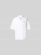 Marni Regular Fit Freizeithemd mit Logo-Print in Weiss, Größe 52