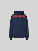 Marni Relaxed Fit Hoodie mit Logo-Print in Royal, Größe 48