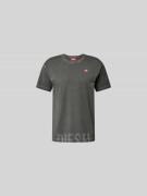 Diesel T-Shirt mit Label-Prints in Black, Größe S