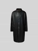 Diesel Mantel in Leder-Optik in Black, Größe 52