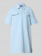 Tommy Jeans Oversized Minikleid aus reiner Baumwolle in Hellblau, Größ...