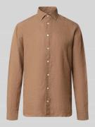 SEIDENSTICKER REGULAR FIT Regular Fit Business-Hemd aus Leinen mit Ken...