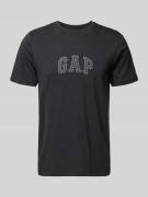 GAP T-Shirt mit Logo-Patch und Rundhalsausschnitt in Black, Größe L