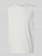 CHAMPION Top mit Label-Stitching und Rundhalsausschnitt in Offwhite, G...