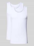 Schiesser Tanktop mit Rundhalsausschnitt im 2er-Pack in Weiss, Größe L