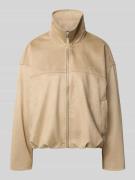 Gina Tricot Jacke in Leder-Optik mit Reißverschluss und Eingrifftasche...