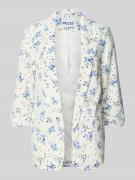 Pieces Regular Fit Longblazer mit Allover-Muster Modell 'BOSELLA' in W...