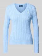 Polo Ralph Lauren Slim Fit Pullover aus reiner Baumwolle in Hellblau, ...