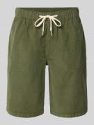 Redefined Rebel Regular Fit Shorts mit Tunnelzug Modell 'Joey' in Oliv...