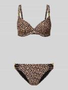 LASCANA Bikini mit Allover-Animal-Print Modell 'Mayumi' in Mittelbraun...