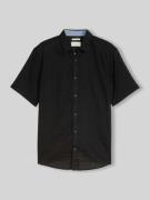Tom Tailor Regular Fit Freizeithemd aus Leinen-Baumwolle-Mix in Black,...